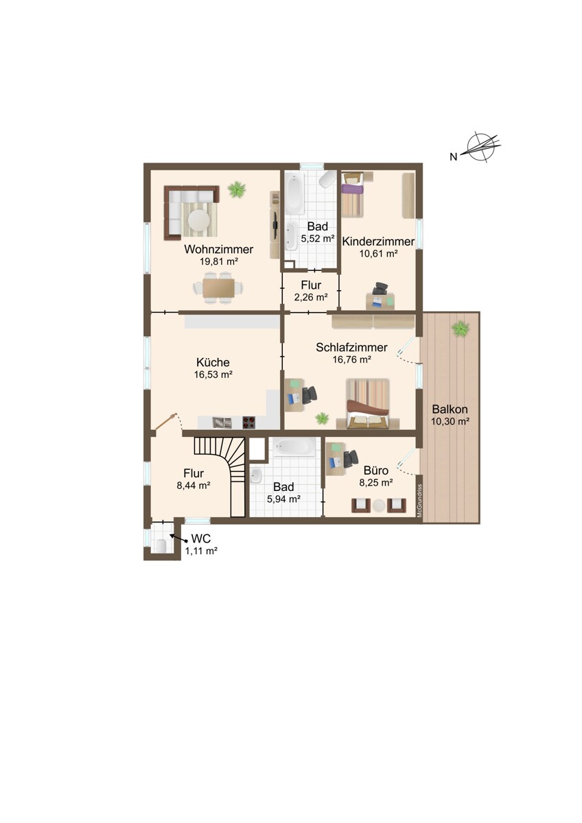 Altbau OG Doppelhaush�lfte Ulrichstein / Bobenhausen